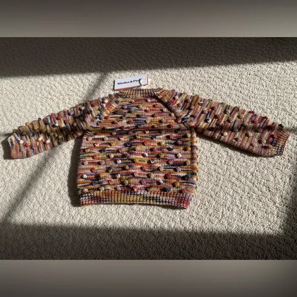 Misha & Puff | Popcorn Merino Wool Cardigan | Solstice Space Dye | 18-24M - Picture 2 of 6